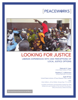 looking for justice - United States Institute of Peace