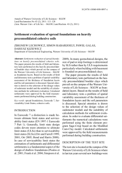 Settlement evaluation of spread foundations on heavily
