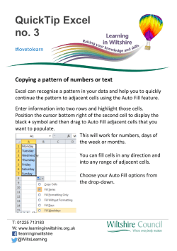 Excel - Learning in Wiltshire