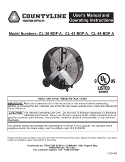 CountyLine CL-36-BDF Manual