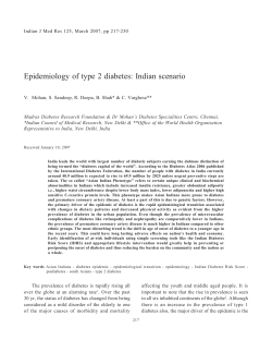 Epidemiology of type 2 diabetes: Indian scenario