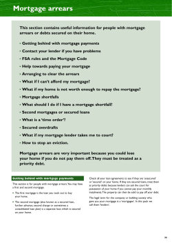 Mortgage arrears - UK Government Web Archive