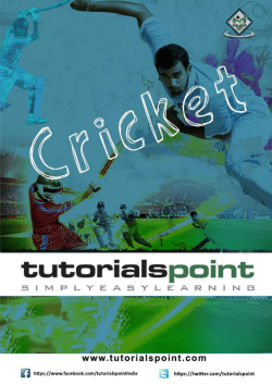 Cricket Tutorial - tutorialspoint.com