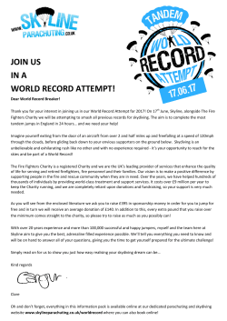 JOIN US IN A WORLD RECORD ATTEMPT!