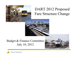 DART 2012 Proposed Fare Structure Change