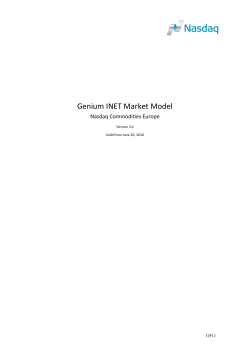 Genium INET Market Model