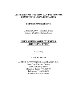 preparing your witness for deposition