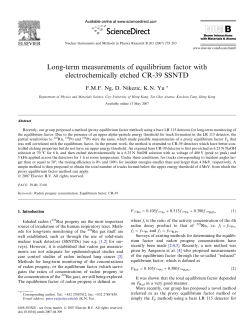 Long-term measurements of equilibrium factor with