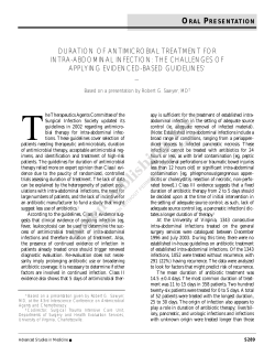 duration of antimicrobial treatment for intra