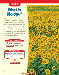 Chapter 1: Biology: The Study of Life