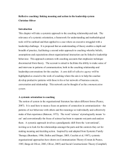 Chris Oliver reflexive coaching