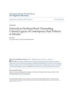 Genocide in Northeast Brazil: Dismantling Colonial Legacies of