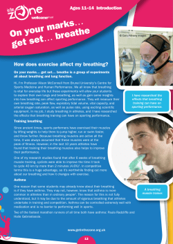 On your marks&hellip; get set&hellip; breathe