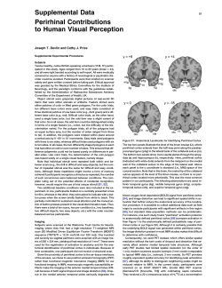 Supplemental Data Perirhinal Contributions to