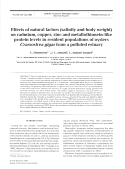 Effects of natural factors (salinity and body weight) on cadmium