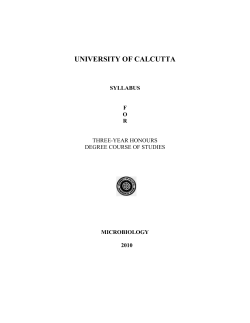 Microbiology - University of Calcutta