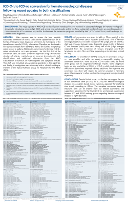 ICD-O-3 to ICD-10 conversion for hemato