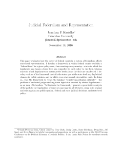 Judicial Federalism and Representation