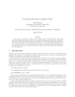 Counting Abscissas in Sparse Grids - People