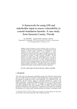 A framework for using GIS and stakeholder input to assess