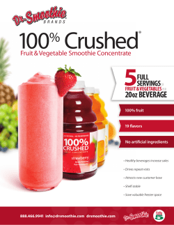 100% Fruit Smoothies