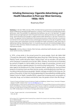 Inhaling Democracy: Cigarette Advertising and