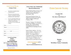 The Dutch Colonial Society