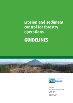 Erosion and Sediment Control guidelines