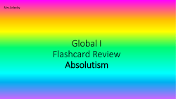 Absolutism - Tioga Central School