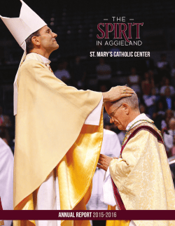 2016 Annual Report - St. Mary`s Catholic Center