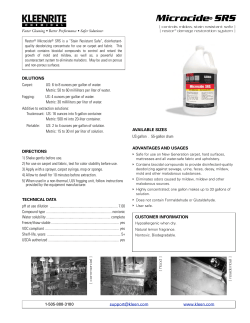 Microcide SRS Product Data Sheet