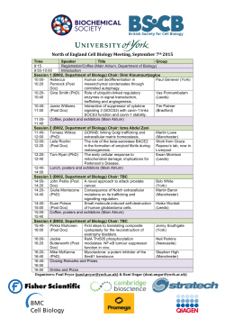North of England Cell Biology Meeting
