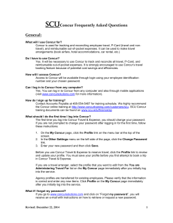 Concur FAQs