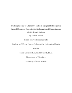 Methods Designed to Incorporate General Chemistry Concepts into