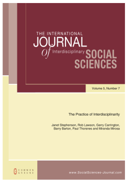 The Practice of Interdisciplinarity