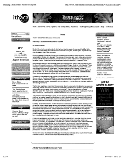 Planning a Sustainable Future for Dryden