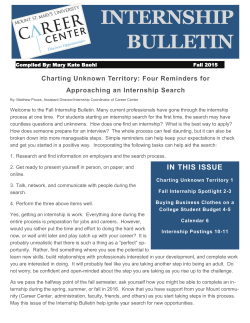 internship bulletin - Mount St. Mary`s University