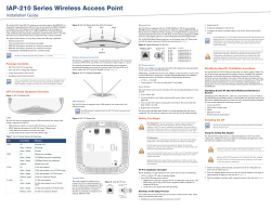 Aruba IAP-210 Series Instant Access Point Installation Guide