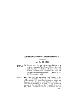 An Act to provide for the appropriation of a certain sum out of the