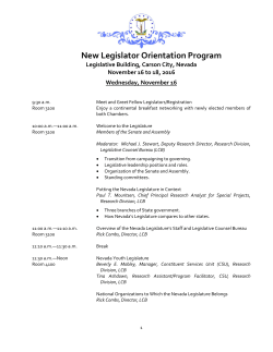 New Legislator Orientation Program