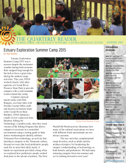 THE quARTERLY READER Estuary Exploration Summer Camp 2015