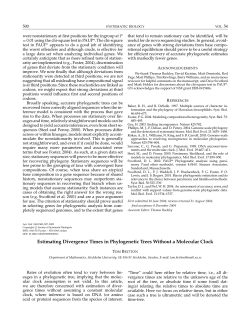 Estimating Divergence Times in Phylogenetic Trees Without a