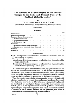 The Influence of a Gonadotrophin on the Seasonal Changes in the