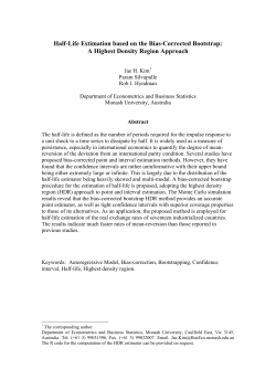 Half-Life Estimation based on the Bias-Corrected