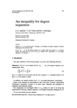 An inequality for degree sequences