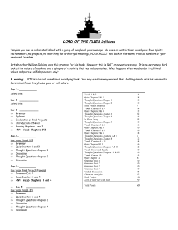 LORD OF THE FLIES Syllabus