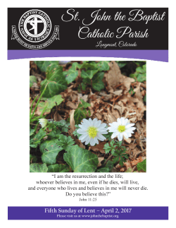 April_2_2017_Bulletin - St. John The Baptist Church