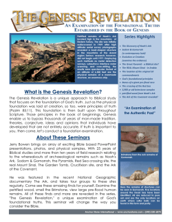 About These Seminars What is the Genesis Revelation?