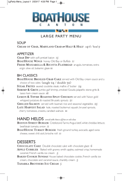 Menu - The BoatHouse Canton