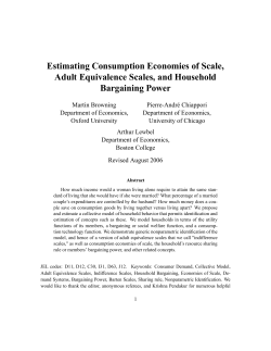 Estimating Consumption Economies of Scale, Adult
